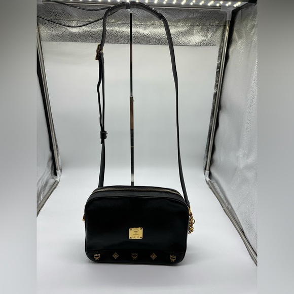 **Sale Alert ***EUC Vintage MCM made in Germany Black Crossbody with a dust bag - Picture 9 of 16